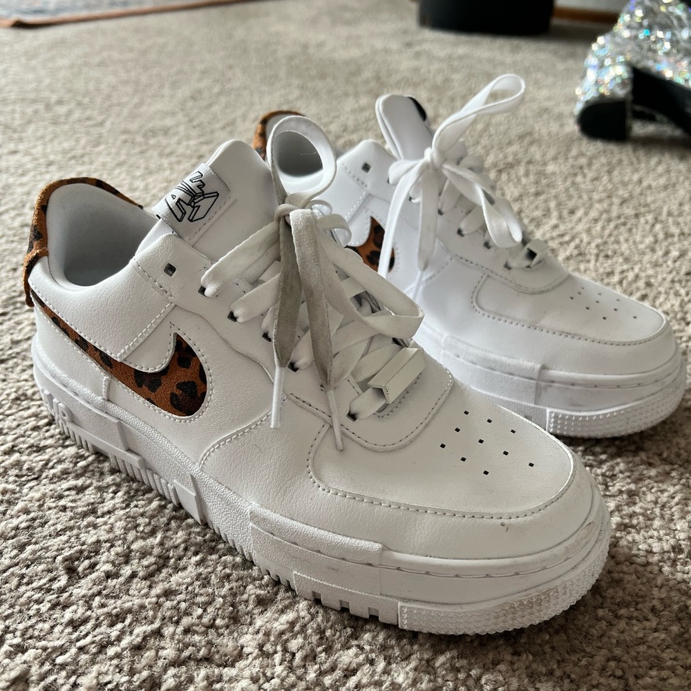 Nike Air-force 1 - womens leopard print